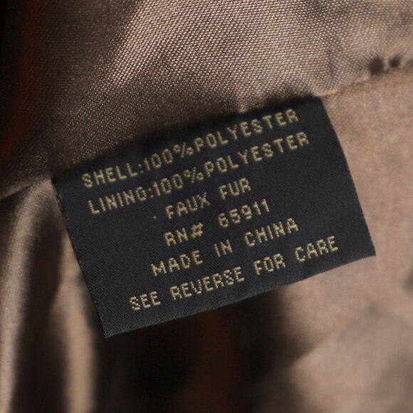 DAMSELLE NEW YORK Soft Faux Fur Coat in Dark Brown Single Hook Closure Size L - Picture 7 of 7